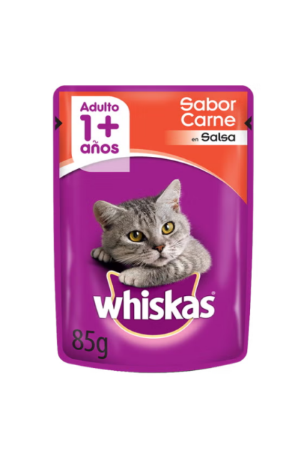 Alimento Húmedo Gato Adulto Whiskas sabor Carne 85g