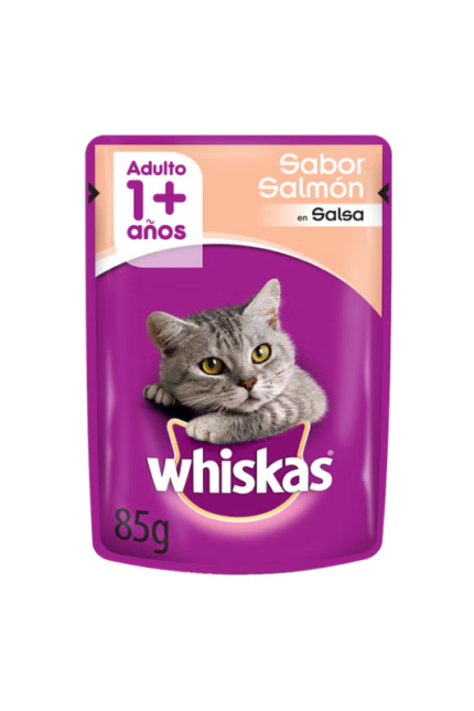 Alimento Húmedo Gato Adulto Whiskas sabor Salmón 85g